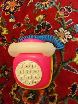 قلک طرح اسباب بازی تلفن و ماشین