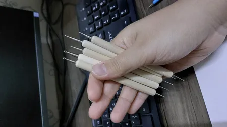 ابزار سفالگری به گز مدل داتینگ نقطه کوبی مجموعه 5 عددی