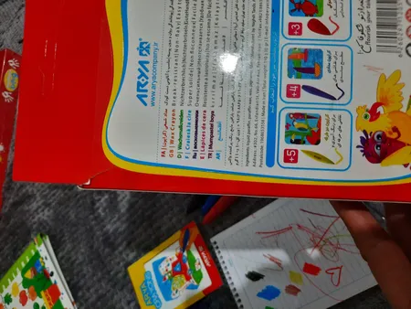 مداد شمعی 6 رنگ آریا مدل کرایون