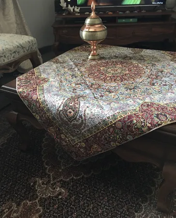 رومیزی ترمه نگین خاتم یزد طرح افشاری کد LMZR