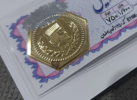 سکه گرمی 18 عیار زردیس مدل پارسیان کد 200