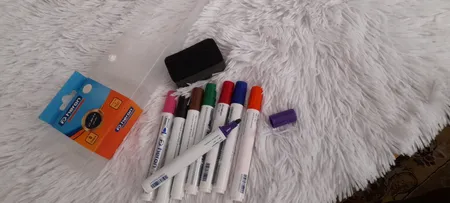 ماژیک وایت برد پلیکان مدل هرون به همراه تخته پاک کن بسته 8 عددی