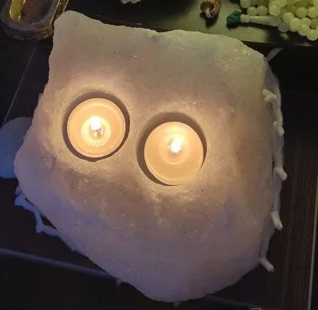 جا شمعی سنگ نمک مدل LT403