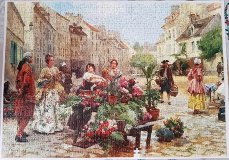 پازل 1000 تکه فاکس مدل دختر گل فروش کد 62332