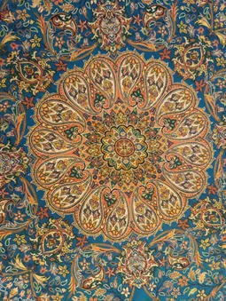 رومیزی ترمه نگین خاتم یزد طرح افشاری کد ABDR3