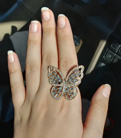 انگشتر زنانه مدل پروانه کد R3005