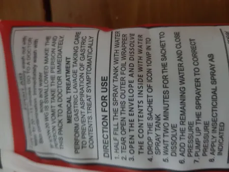 سم آفات خانگی ایکون مدل 20wp وزن 50 گرم