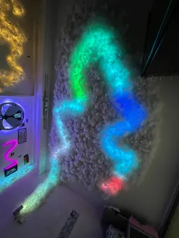 ریسه ال ای دی مدل فول کالر هوشمند بلوتوثی کد RGB IC usb 5v طول 10 متر