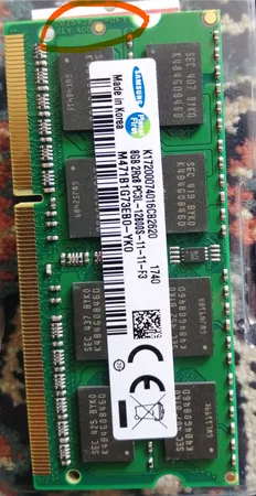 رم لپ تاپ DDR3L دو کاناله 1600مگاهرتز cl11 سامسونگ مدل PC3L-12800S ظرفیت 8 گیگابایت