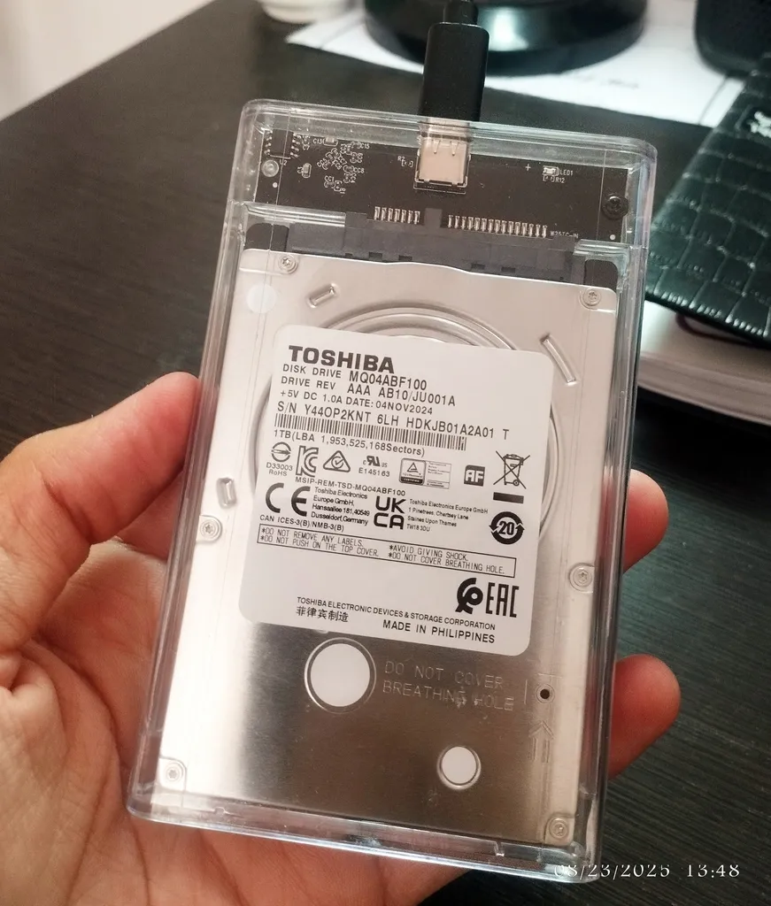 قاب هارد دیسک اکسترنال 2.5 اینچ مدل Glass