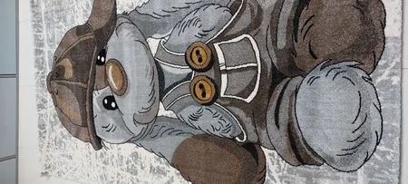 فرش ماشینی ساوین طرح اتاق کودک کد 4059 زمینه کرم