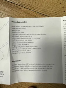 تجریه خرید هاب 4 پورت USB 2.0 باسئوس مدل CAHUB-AY