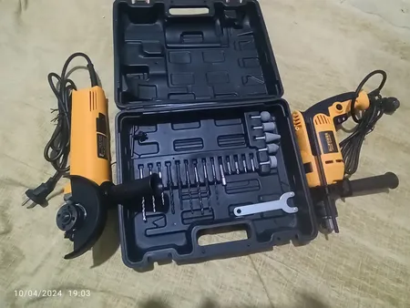 مجموعه 2 عددی دریل و مینی فرز صنعتی نئوپاور مدل NP-204 NP-801