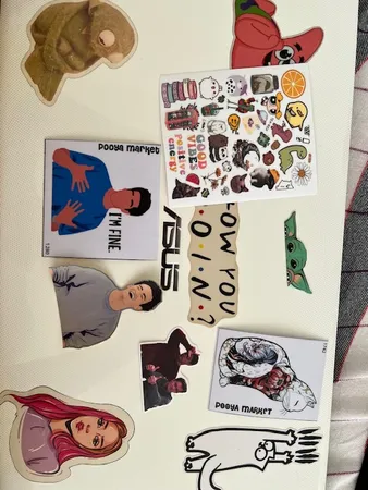 استیکر لب تاپ طرح positive energy مجموعه 37 عددی