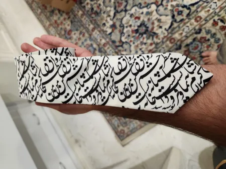 کراوات مردانه طرح نستعلیق کد 04