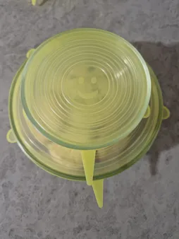 درپوش ظرف مدل سیلیکونی مجموعه 6 عددی