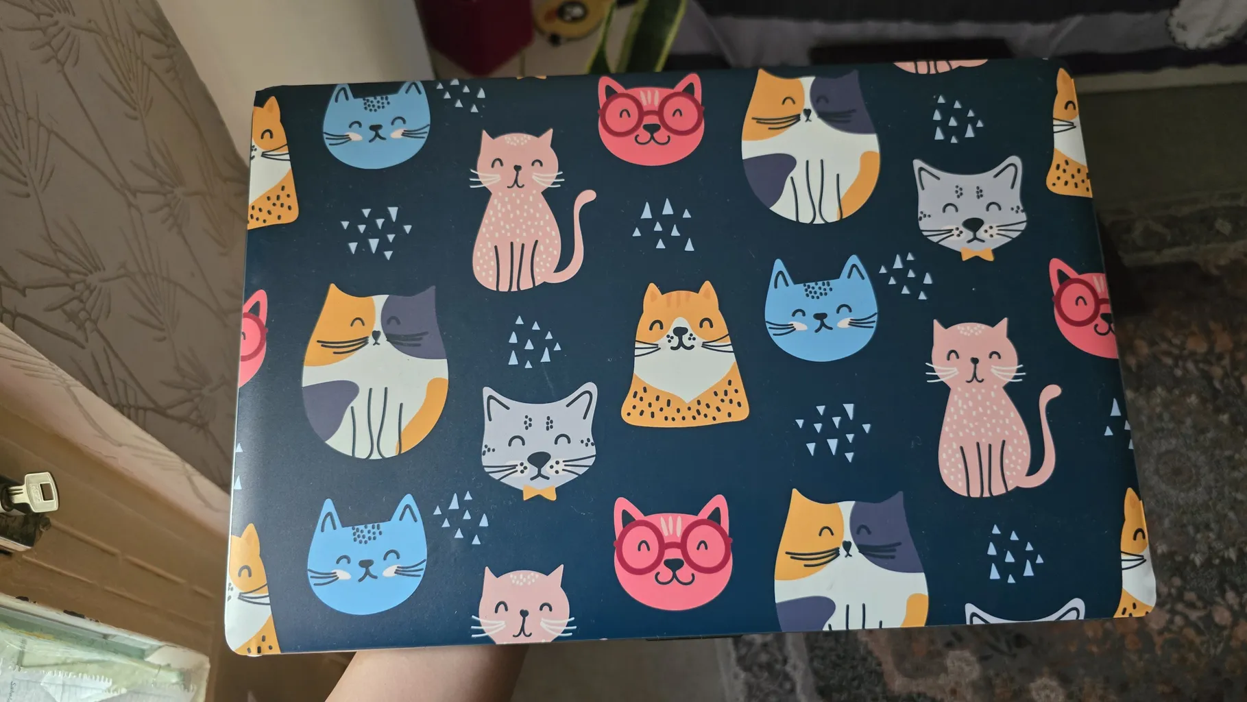 استیکر لپ تاپ توییجین و موییجین طرح حیوانات کد 24 مناسب برای لپ تاپ 15.6 اینچ به همراه برچسب حروف فارسی کیبورد