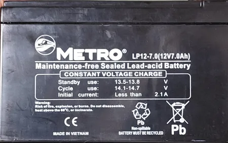 باتری یو پی اس 12ولت 7 آمپر ساعت لئوچ مدل LP12-7 Ah