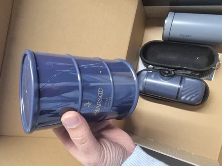 ست اسپرسوساز سفری و بانکه قهوه استارسو مدل کافه رو به همراه تراول ماگ