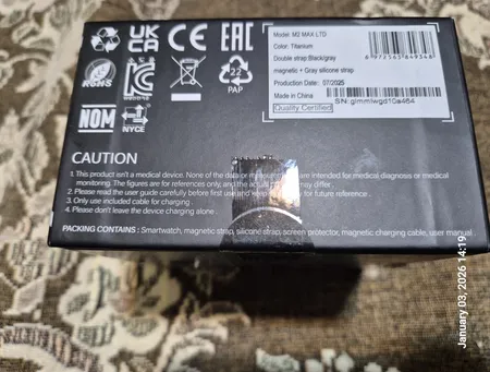 ساعت هوشمند گلوریمی مدل M2 MAX دارای قابلیت های صفحه نمایش رنگی، صفحه نمایش لمسی، قابلیت مکالمه از طریق بلوتوث بند سیلیکون