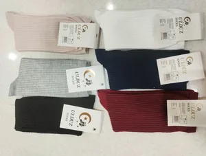 تجریه خرید جوراب ساق بلند زنانه مدل گندمی مجموعه 6 عددی