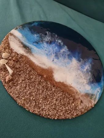 اسلایس چوبی مدل چوب خام 25 بیس رنگ و رزین اپوکسی