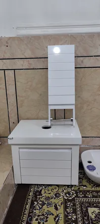 ست کابینت و روشویی آزالیا مدل Selena50+B به همراه آینه و باکس