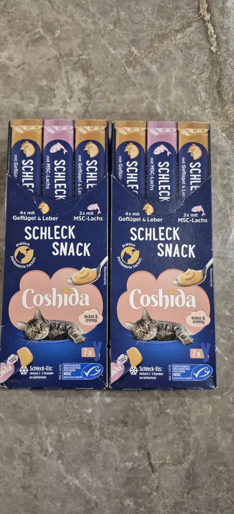 بستنی گربه کوشیدا مدل مرغ و ماهی وزن ۱۱۲ گرم مجموعه ۷ عددی