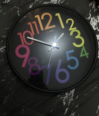 ساعت دیواری سال بردز طرح عدد رنگی