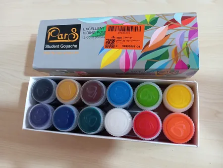 گواش 12 رنگ پارس مدل 0036