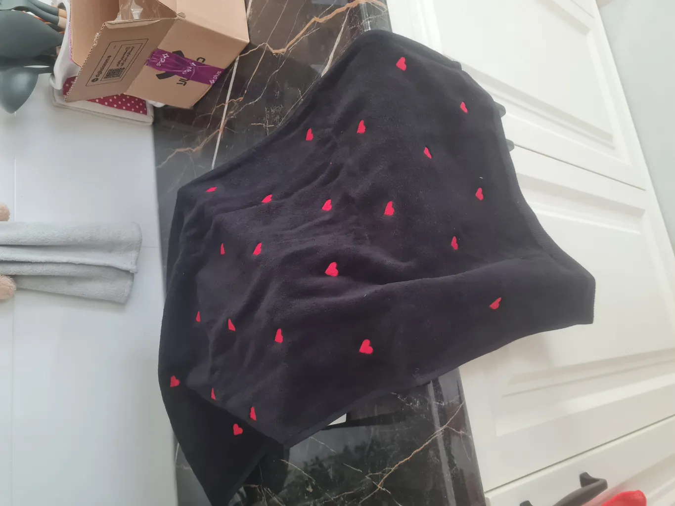 حوله دست و صورت آذرریس مدل لاو سایز 40x77 سانتی متر