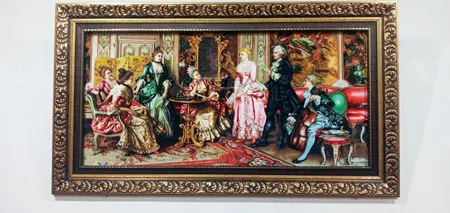 تابلو فرش ماشینی نقش نگار رضوی شاعرجوان کد 618A