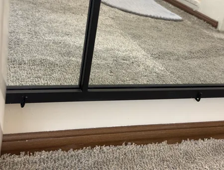 آینه مدل گنبدی فلزی طرح پنجره نیمه مشبک کد 180