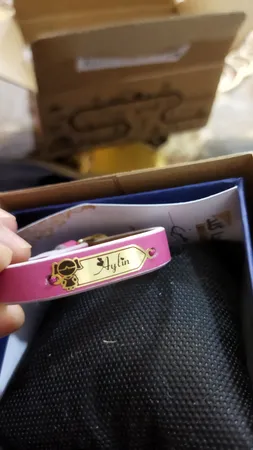 دستبند طلا 18 عیار دخترانه لیردا مدل اسم آیلین 6744