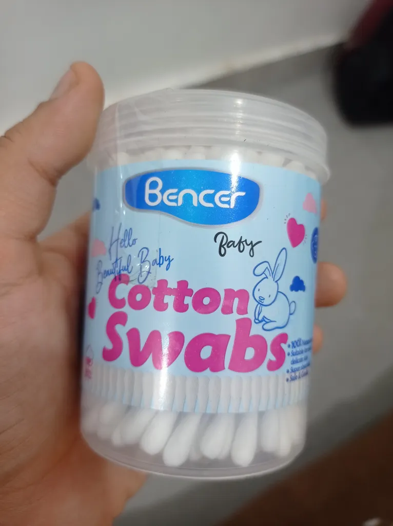 گوش پاک کن کودک بنسر مدل cotton swabs بسته 100 عددی