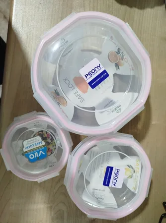 ظرف نگهدارنده ویرو پلاستیک مدل فریزری سیف لاک کد 306 مجموعه 3 عددی