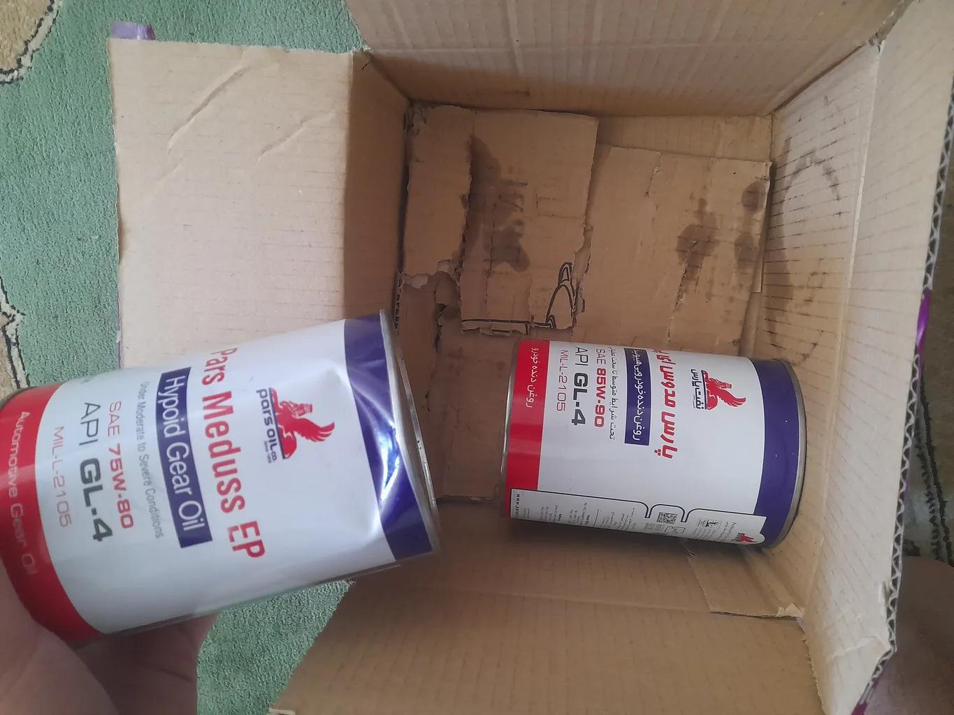 روغن دنده نفت پارس مدل پارس مدوس کد EP85W90 حجم 0.946 لیتر