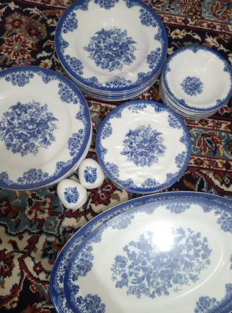 سرویس غذاخوری 28 پارچه 6 نفر چینی زرین ایران مدل ایتالیا اف فلورانس درجه عالی