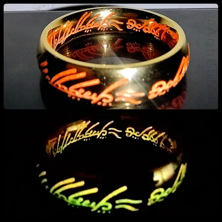 انگشتر برانت طرح یگانه نوشته شب تاب ارباب حلقه ها