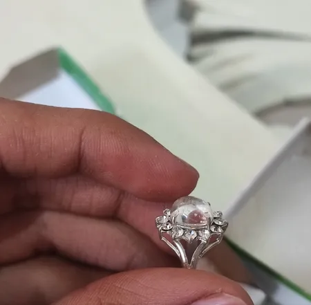 انگشتر نقره زنانه مدل سنگ در نجف کد 033