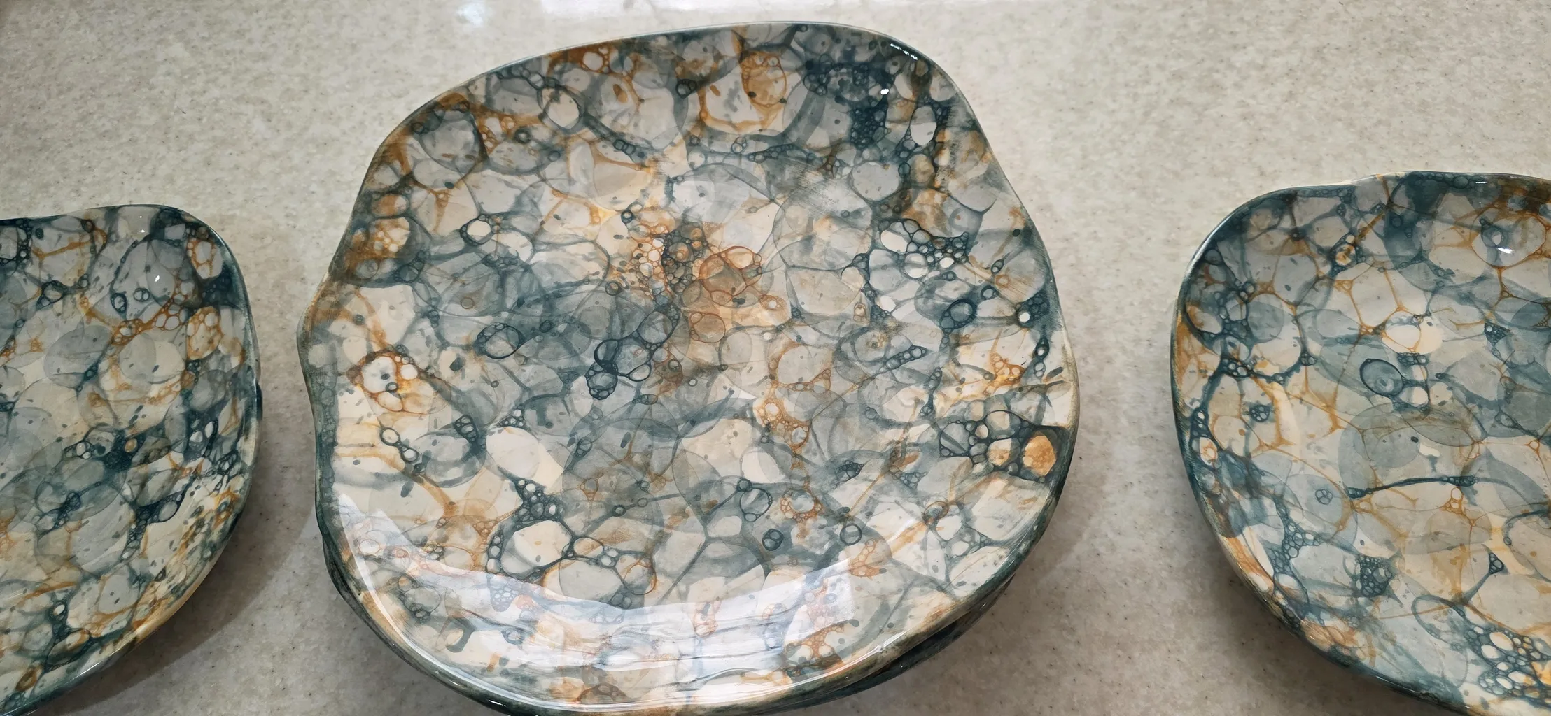 بشقاب سرامیکی بومی مدل 001 بسته دو عددی