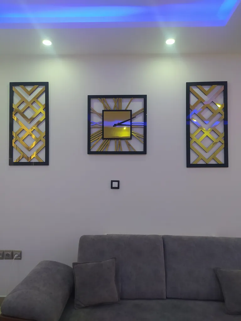 ساعت دیواری اِلِنسی مدل SD-080 کد AV027 به همراه آینه