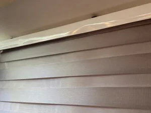 تجریه خرید پرده زبرا طرح چوب کد SND-A-180 سایز 180x180 سانتی متر