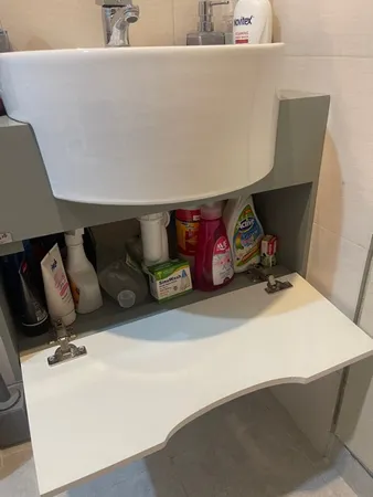 ست کابینت و روشویی آزالیا مدل میلانا60B به همراه آینه و باکس