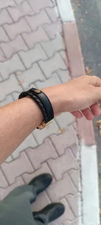دستبند طلا 18 عیار مردانه لیردا مدل حرف S