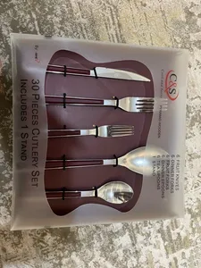 تجریه خرید سرویس قاشق و چنگال 31 پارچه سی اند اس طرح چوبی