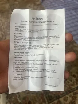 محلول سفید کننده دندان لنبنا مدل اسنس حجم 10 میلی لیتر