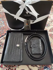 تجریه خرید ست هدیه مردانه چرم یلسان مدل رادیس کد CHN-KAM-026-GC