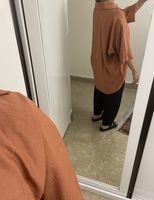 شومیز آستین سه ربع زنانه مدل MB12 رنگ آجری