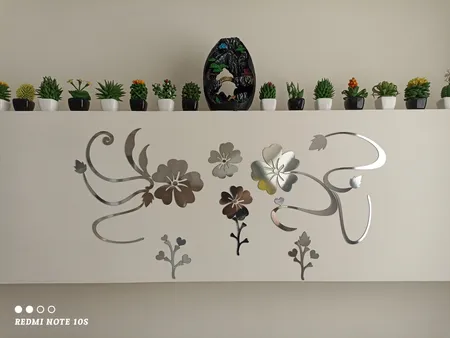 آینه دکوپدیده مدل Flower1001